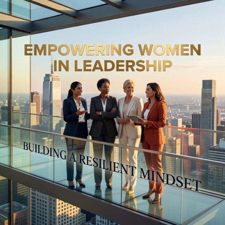 Confident diverse women in leadership poses, symbolizing empowerment, resilience, and breaking barriers in professional setti